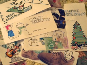 chistmas card money 2012